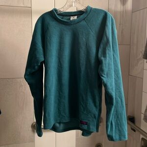 Melanzana Microgrid Shirt: Men’s medium: Color is Teal or blueish green